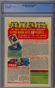 Incredible Hulk Annual #1 1968 Marvel Comics CGC 7.5 Classic Jim Steranko cover