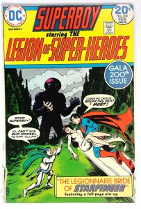 Superboy starring Legion of Super-Heroes #200 (1974) Duo Damsel Starfinger DC VG