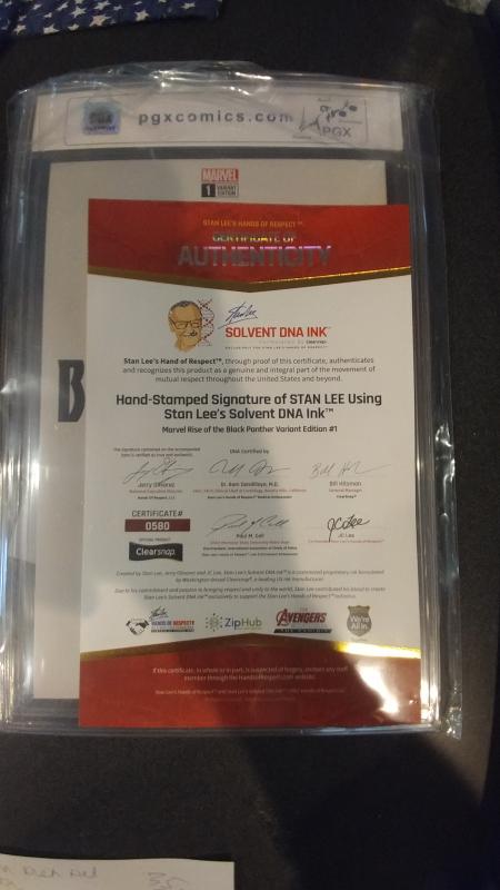 Rise Of The Black Panther 1 PGX 9.8 SS Stan Lee DNA