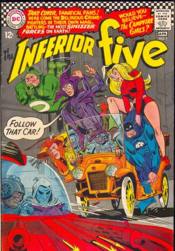 Inferior Five #1 (Apr-67) VF High-Grade Inferior Five (Merry Man, Dumb Bunny,...