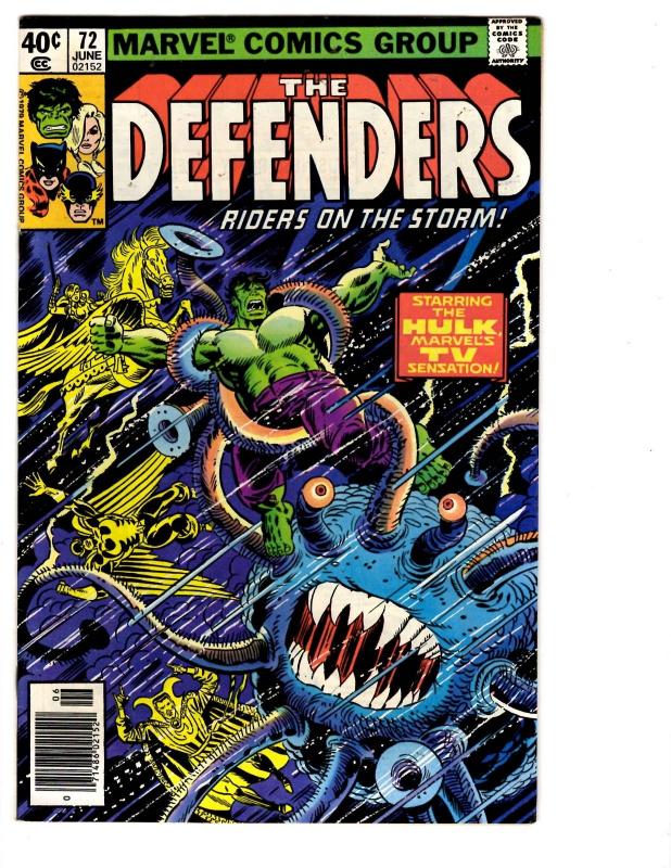 7 The Defenders Marvel Comic Books #71 72 74 75 76 77 78 Hulk Namor Hellcat BH34