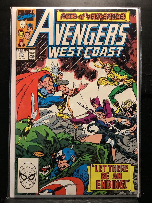 Avengers West Coast #55 Direct Edition (1990)