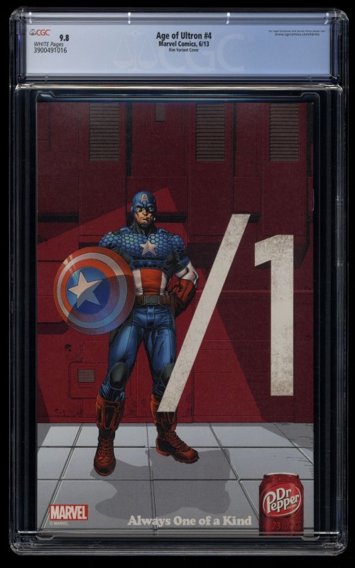 Age of Ultron #4 CGC NM/M 9.8 White Pages He-Kim Variant