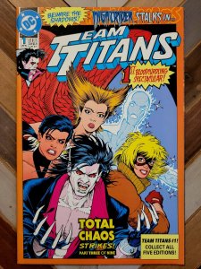 Team Titans #1 (DC 1992) NIGHTRIDER Variant (VF-) Marv Wolfman & George Perez