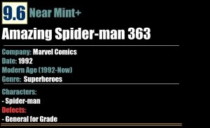 Amazing Spider-man 363 (1992) NM+ 9.6 Carnage Marvel Comics