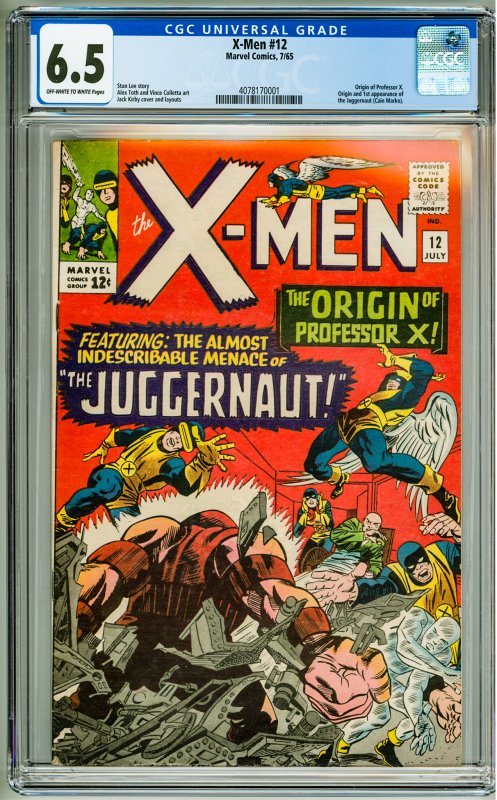 X-Men #12 (1965) CGC 6.5! OWW Pages! 1st Appearance of the Juggernaut!