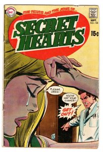 SECRET HEARTS #138-COMIC BOOK 1969-DC ROMANCE