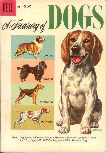 TREASURY OF DOGS 1 FINE   1956 COMICS BOOK