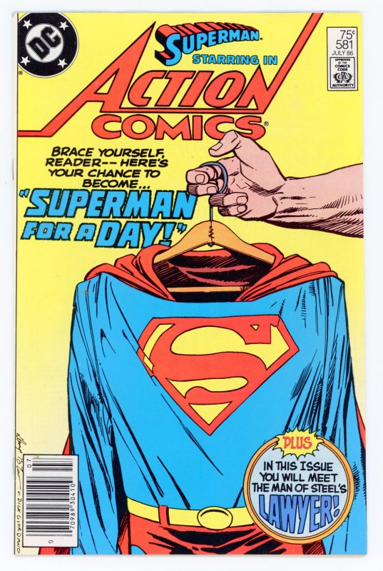 Action Comics #581 Cary Bates Newsstand NM-