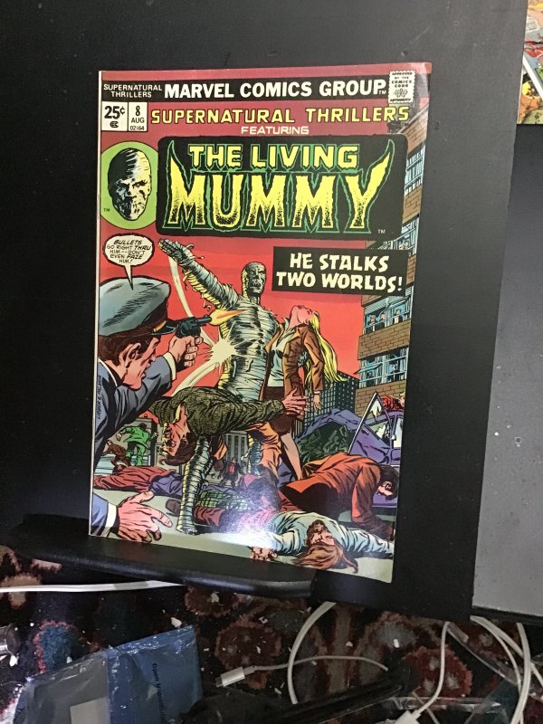 Supernatural Thrillers #8  (1974) Wow! High-grade Living Mummy! VF/NM Wow!