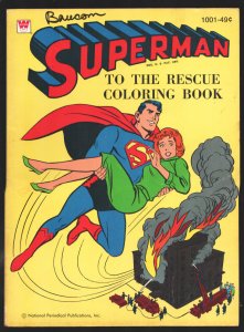 Superman To The Rescue Coloring Book #1001 1975-Whitman-Contents page missing...