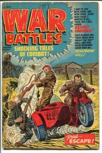 WAR BATTLES #3-LEE ELIAS COVER-KOREAN WAR VIOLENCE-1952-g/vg