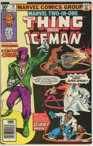 Marvel Two In One #76 (1972) - 5.5 FN- *Thing/Iceman*