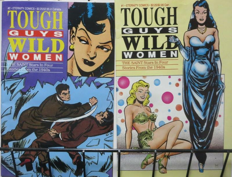 TOUGH GUYS AND WILD WOMEN #1-2, COMPLETE! Golden Age Saint Reprints by W.Johnson