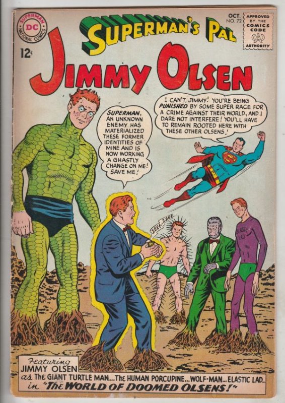 Jimmy Olsen, Superman's Pal  #72 (Oct-63) VG/FN+ Mid-Grade Jimmy Olsen