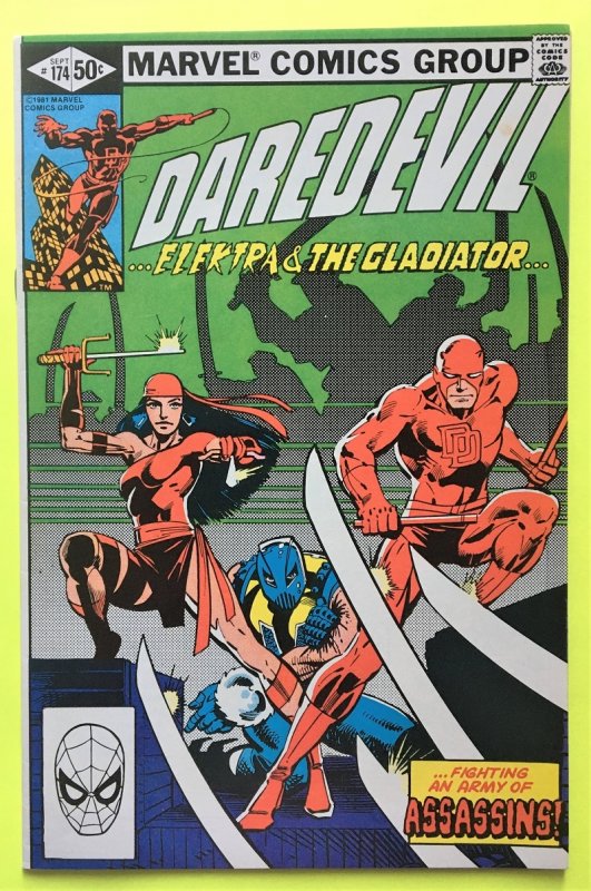 DAREDEVIL 174 THE HAND 1ST APPEARANCE FRANK MILLER MARVEL 1981