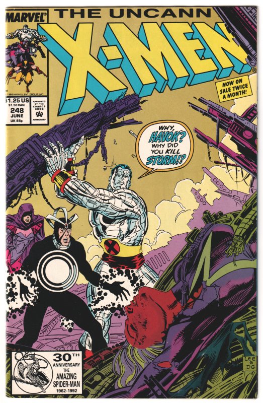 The Uncanny X-Men #248 (1989) 2nd printing!