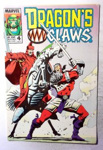 Dragon's Claws #4 (1988) Marvel Comics 1st Print Comic Book