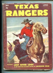 TEXAS RANGERS-09/1951-WESTERN PULP THRILLS-JIM HATFIELD-vg