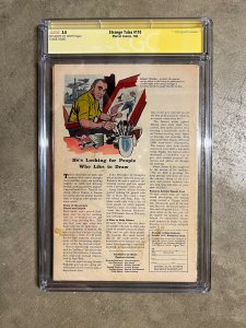 Strange Tales 110 cgc 3.0 SS Signature Series signed by Stan Lee marvel 1963