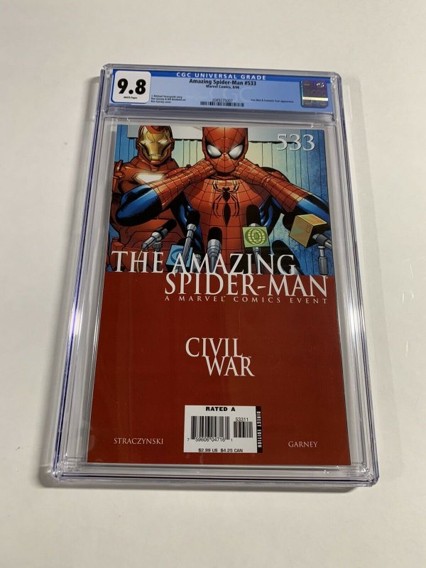 Amazing Spider-man 533 Cgc 9.8 White Pages Civil War Marvel