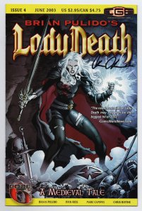 Lady Death Medieval Tale #4 Signed by Brian Pulido CrossGen 2003 VF