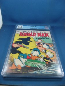 FOUR COLOR  328  DONAL DUCK CGC  7.5 BARKS OLD CALIFORNIA 1951 PEYOTE STORY