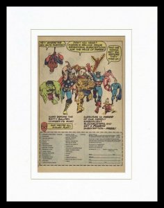 1979 Marvel Comics Subscriptions Framed 11x14 ORIGINAL Vintage Advertisement