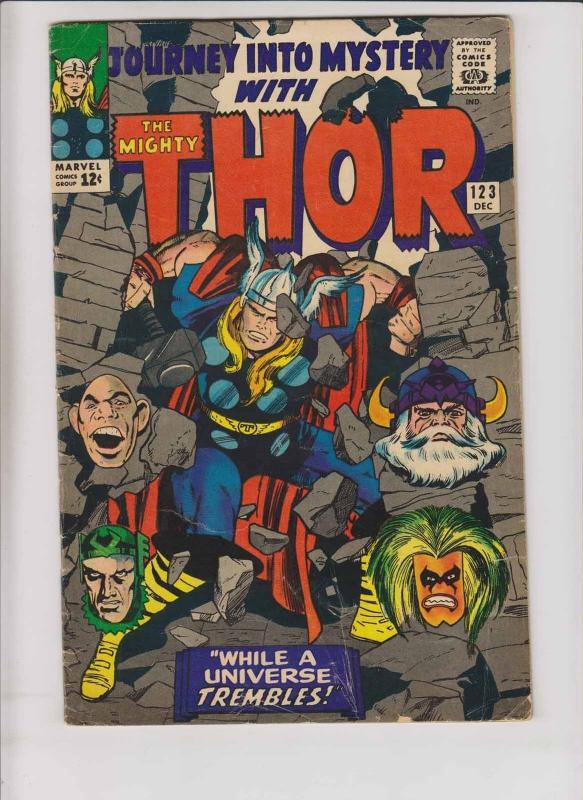 Journey Into Mystery #123 VG thor - absorbing man - odin - stan lee - jack kirby