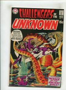 CHALLENGER OF THE UNKNOWN #77 (6.0) MENACE OF THE ANCIENT VIALS!! 1973