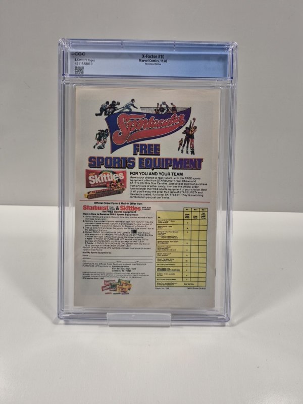 X-FACTOR #10 Newsstand (1986) CGC 8.5 ⭐️25th Anniversary Border⭐️