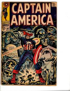 Captain America # 107 VG Marvel Comic Book Avengers Hulk Thor Red Skull RH1