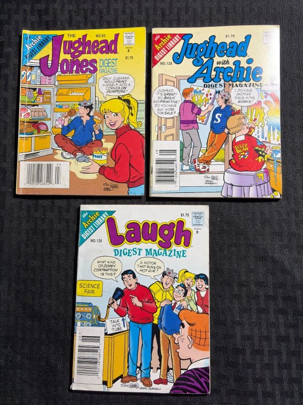 1990s Jughead Jones with Archie & Laugh Digest #93 126 128 VG/VG+ Stan Goldberg