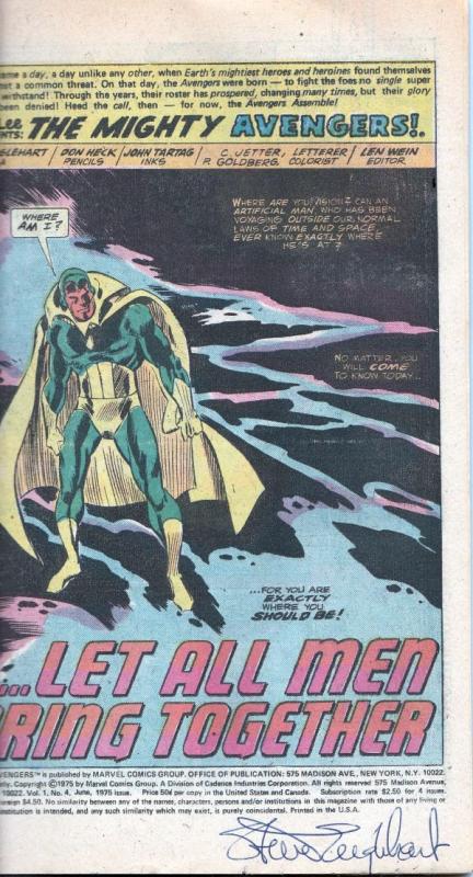 Giant-Size Avengers Signed #4 (Jun-75) VF- High-Grade The Avengers