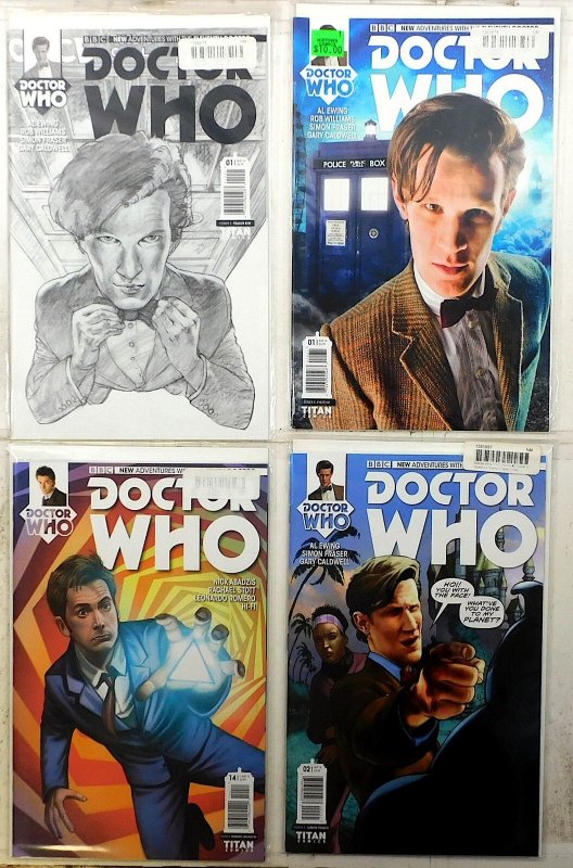 Doctor Who Lot 4 #Eleventh 1E 1:25, 1C 1:10, 2C, Tenth 14 2014 Titan Var Comics