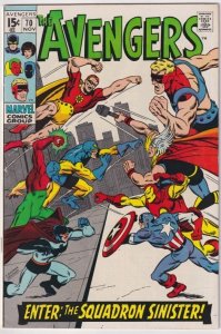 The Avengers #70 (1969) Origin Squadron Sinister!