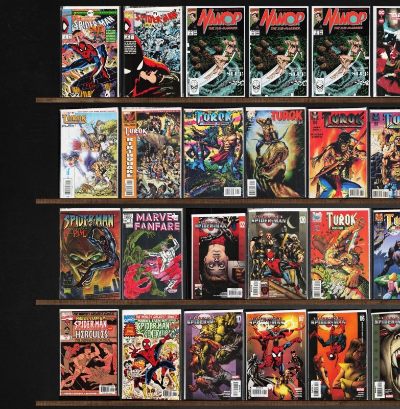Huge Lot 140+ Comics with Turok, Dinosaur Hunter, Ultimate Spider-Man & More!