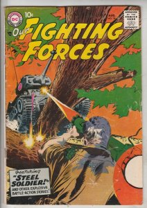 Our Fighting Forces #36 (Aug-58) FN- Mid-Grade Steel Soldier
