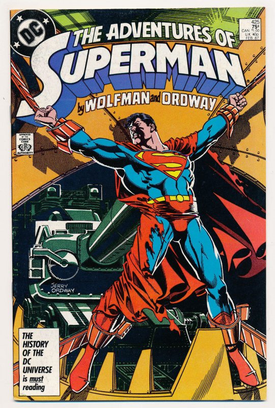 Adventures of Superman (1987) #424 FN, #425 VF Man O' War complete story...