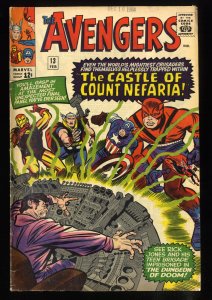 Avengers #13 VG+ 4.5 1st Count Nefaria!