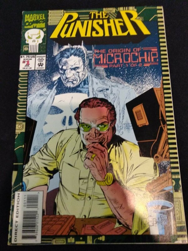 The Punisher Origin of Microchip #1 of 2 1993 Marvel Comic 
