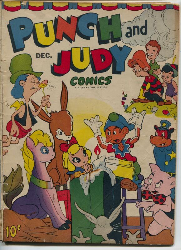 Punch and Judy #5 1945-Hillman-dinosaur full page -Tony DiPreta art-G