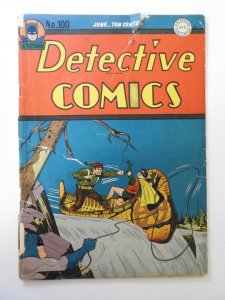 Detective Comics #100 (1945) GD Condition 2 3 in tears fc, 3 in tear bc