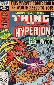 Marvel Two-In-One #67 VF ; Marvel | the Thing Hyperion