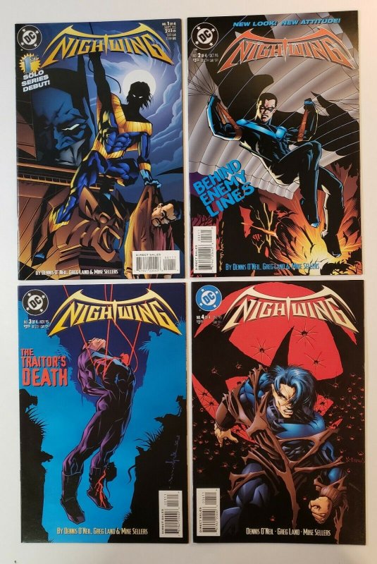 Nightwing #1-4 Complete Set 1st Solo Series debut! DC Comics 1995 VF/NM 