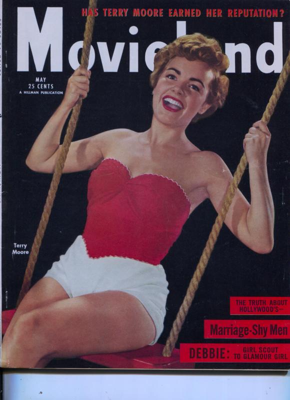 Movie Life-Debbie Reynold-Terry Moore-Burt Lancaster-Mitzi Gaynor-May-1954