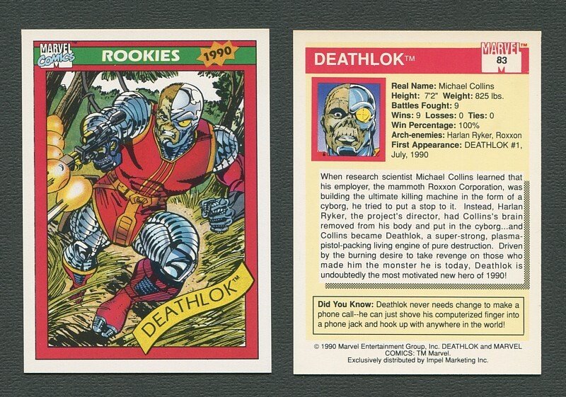 1990 Marvel Comics Card  #83 (Deathlok)  MINT