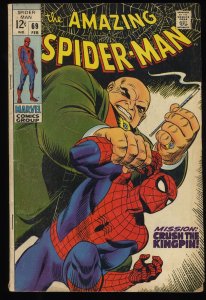 Amazing Spider-Man #69 FN- 5.5 Kingpin Appearance! Stan Lee! Classic Cover!