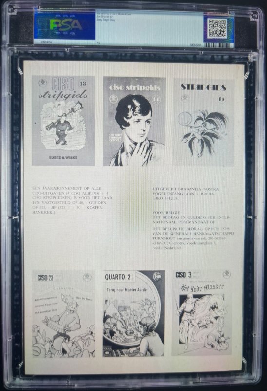 1977 Netherlands Version of Superman #1 with 1939 Iconic Yellow Cover, PSA 7.5