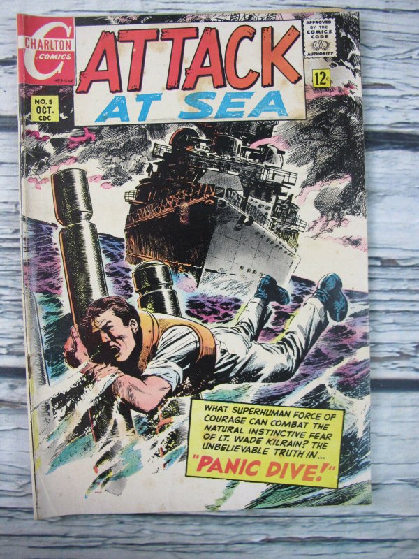 Attack At Sea 1968 #5 Silver Age Charlton Comics VG 12 Cent